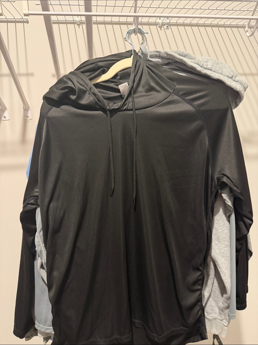 Amazon Black Lightweight Hooded Pullover Sweatshirt